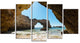 Portugal Coast with Amazing Caves, Landscape Canvas Art, 60"x32", 5 Panels