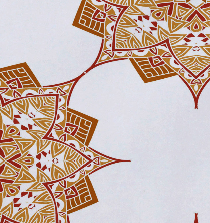 18"x14" Rhapsody, Geometric Print Placemat, Gold, Set of 4
