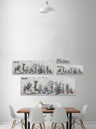 "Growing Cactus Indoors" Painting Print on Wrapped Canvas