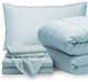 Bare Home 5-Piece Twin Bed-in-a-Bag, Light Blue, Light Blue