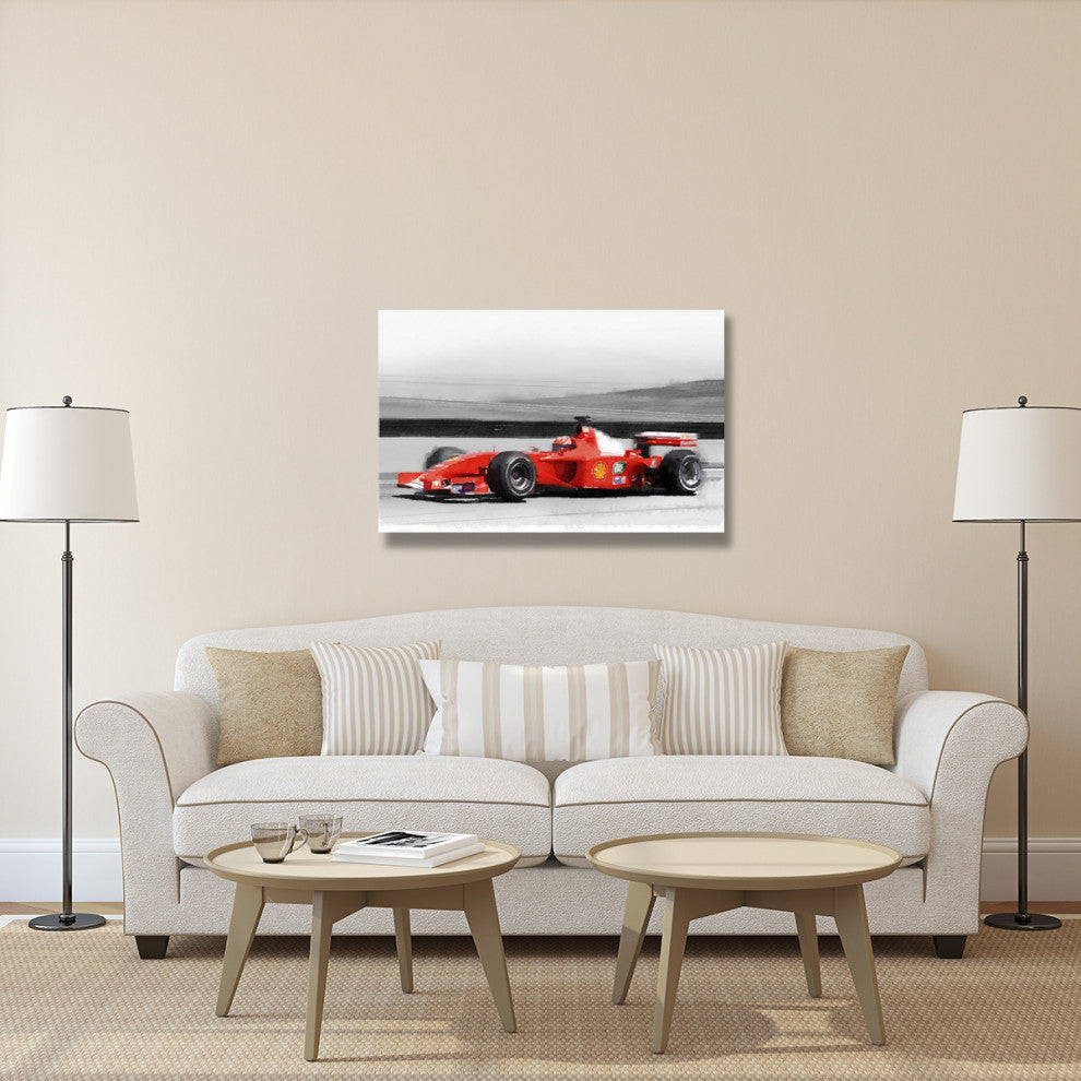 "Ferrari F1 Laguna Seca Watercolor" Fine Art Print