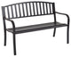 Costway 50'' Patio Garden Bench Outdoor Furniture Steel Slats Porch Chair Seat