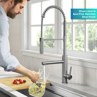 Pulldown Pot Filler Kitchen Faucet, Matte Black