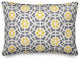Gray and Yellow Geo Circles 14x20 Lumbar Pillow