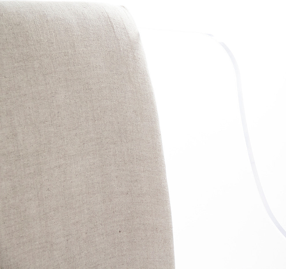 Acrylic Sofa, Natural Linen