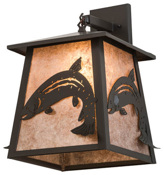 15 Wide Stillwater Leaping Trout Hanging Wall Sconce