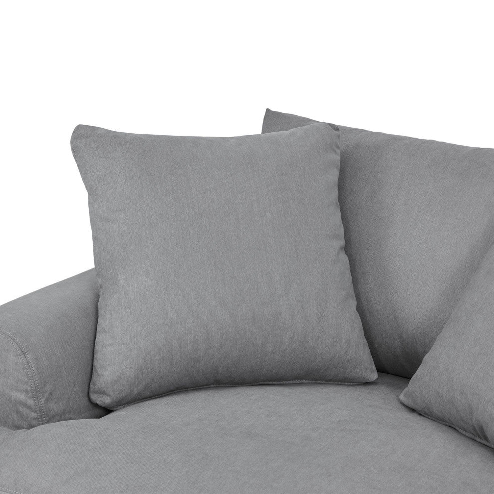 Ciara 53" Upholstered Chair and a Half in Pearl, Slate Gray
