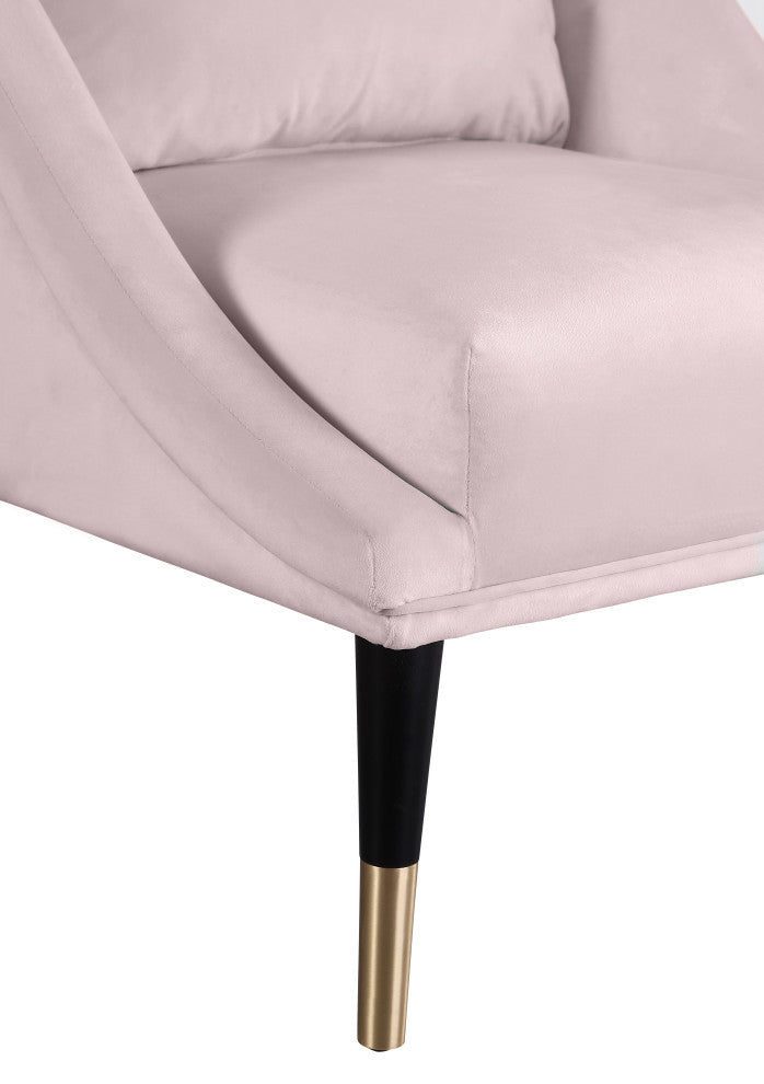 Elegante Velvet Upholstered Accent Chair, Pink