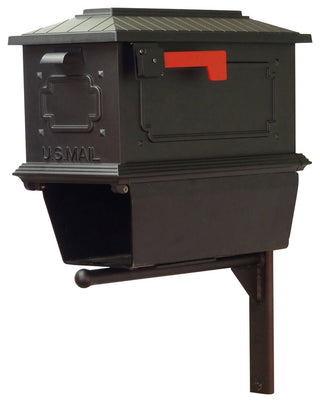 Kingston Mailbox With Newspaper Tube & Ashley Front Mailbox Mounting Bracket