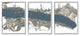 Abstract Line Painting Bold Blue Busy Grey Movement,3pc, each 24 x 30