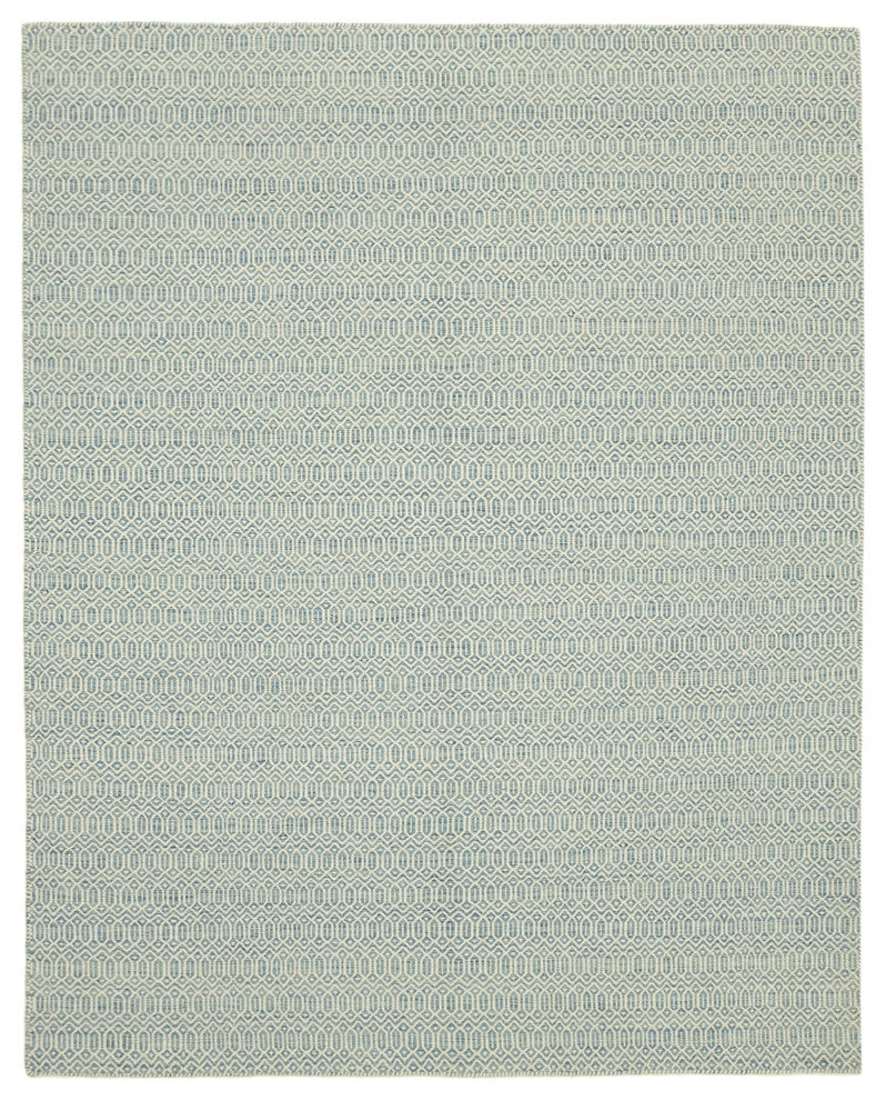 Rug N Carpet - Handwoven Modern Design 8' 1'' x 10' 0'' Wool Flatweave Kilim Rug