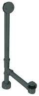 Pull & Drain Bath Waste - 22" Make-Up, 17 Ga. Tubing In Powder Coated Flat Black
