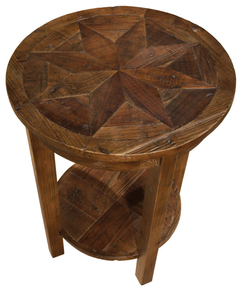 Revive - Reclaimed Round End Table, Natural