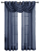 Abri Single Grommet Crushed Sheer Curtain, Navy, 50"x96"