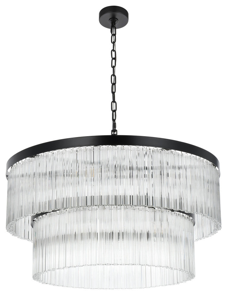 Home Living 32" Chandelier, Black