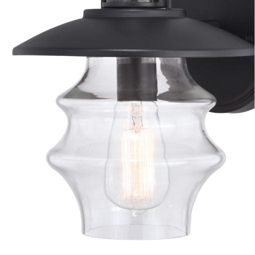 Glenn Dualux 9" Outdoor Wall Light Textured Black