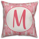 Monogram Lllama Pattern - M 16x16 Spun Poly Pillow
