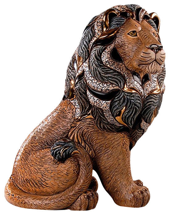 Majestic Lion Ceramic Sculpture