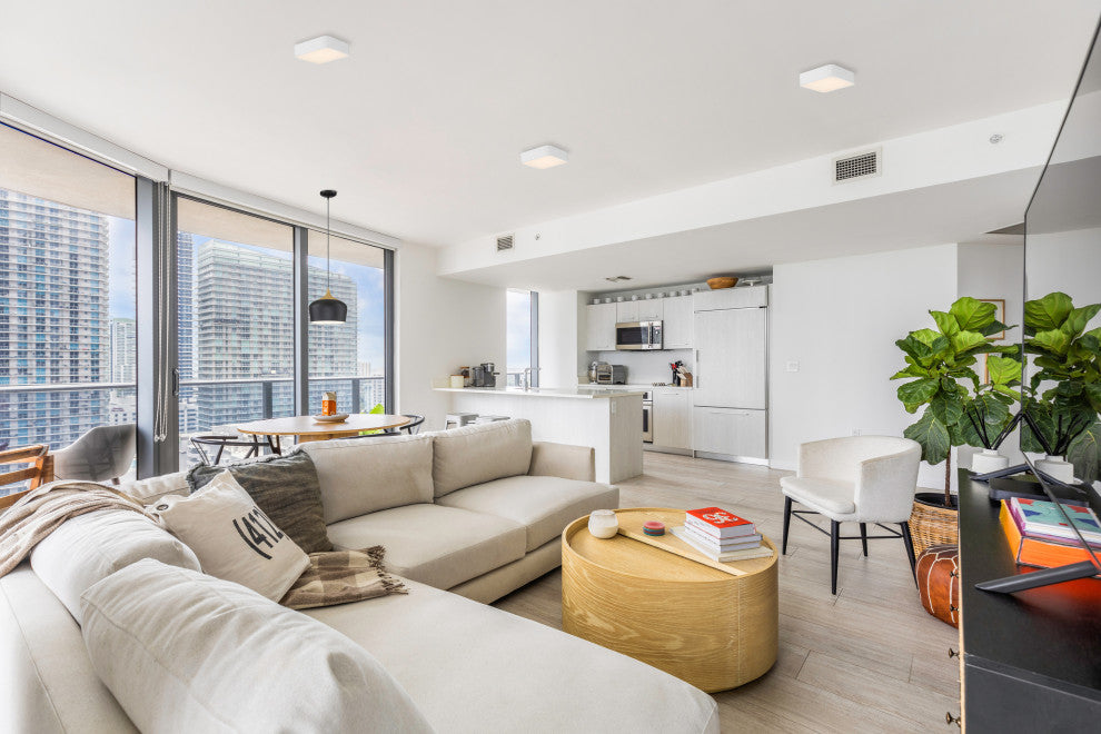 Access Lighting 49980LEDD-ACR Granada 12"W LED Flush Mount Square - White