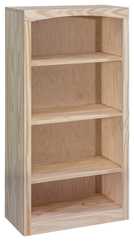 Solid Wood Bookcase, 48"x24", Unfinished