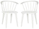 Safavieh Blanchard Curved Spindle Side Chairs, Set of 2, White