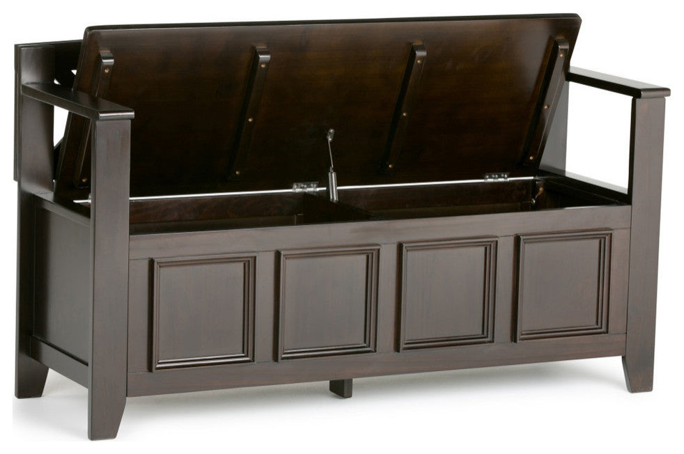 Amherst Entryway Storage Bench, Hickory Brown