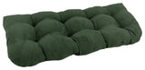 42"x19" U-Shaped Tufted Settee/Bench Cushion, Hunter Green