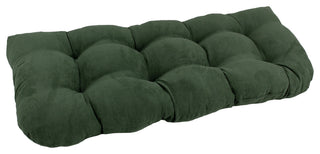 42"x19" U-Shaped Tufted Settee/Bench Cushion, Hunter Green