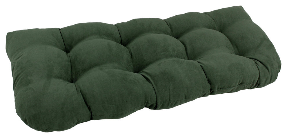 42"x19" U-Shaped Tufted Settee/Bench Cushion, Hunter Green
