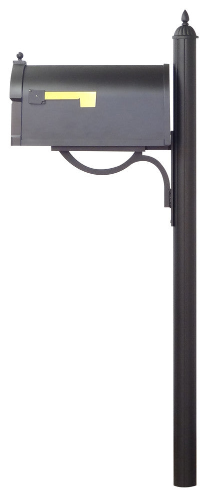 Berkshire Curbside Mailbox With Locking Insert and Richland Mailbox Post