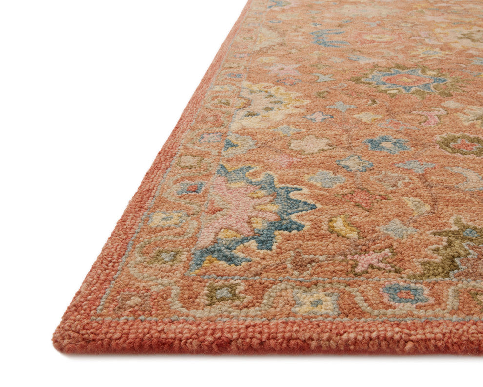 Loloi Padma Terracotta / Multi 3'-0" x 3'-0" Round Accent Rug