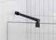 45"Wx78"H Frameless 3 Panel Inline Shower Door, Matte Black
