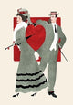 Valentine Couple- Fine Art Giclee Print 24" x 36"