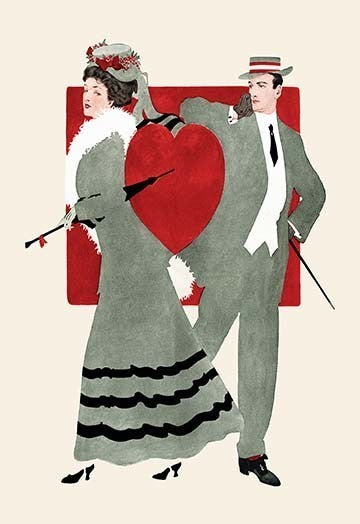 Valentine Couple- Fine Art Giclee Print 24" x 36"