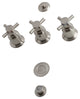 Kingston Brass KB6328DX Concord Three-Handle Bidet Faucet, Brushed Nickel