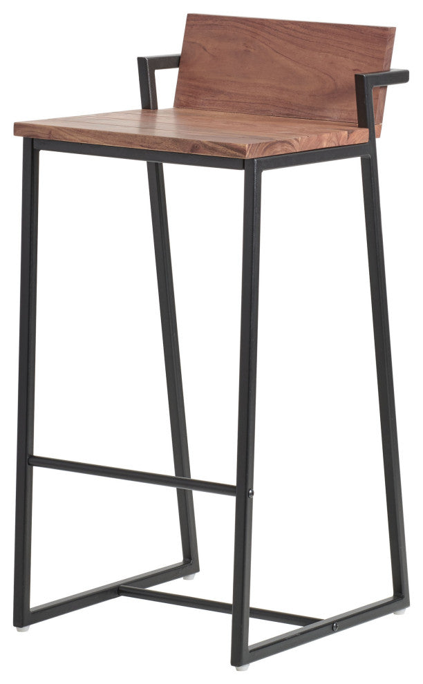 Portland Acacia Wood Stools, Bar Stool