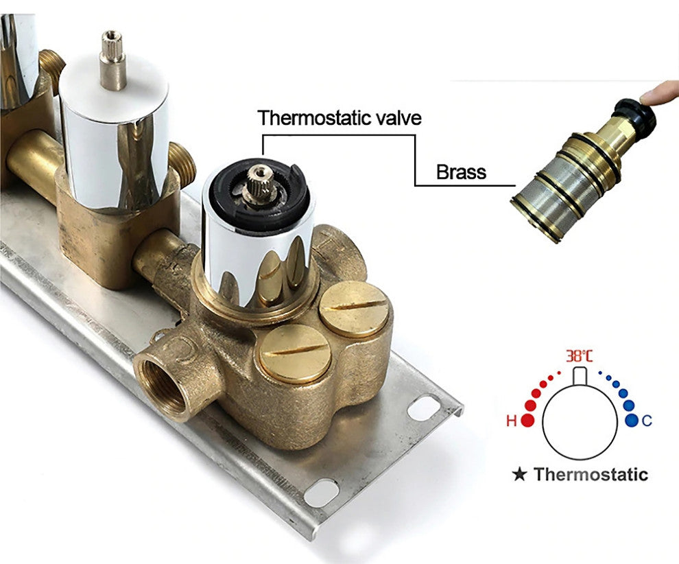 Five Function Vertica Chrome Diverter Shower Controller Mixer