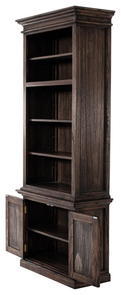 Black Wash Bookshelf Hutch