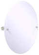 Carolina Crystal Frameless Oval Tilt Mirror with Beveled Edge, Satin Nickel