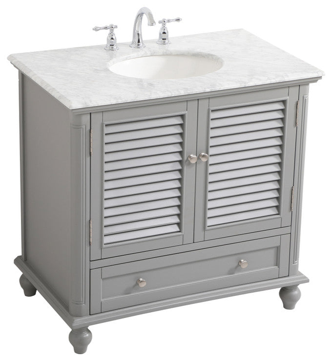 Home Living 36" Single Bathroom Vanity, Gray