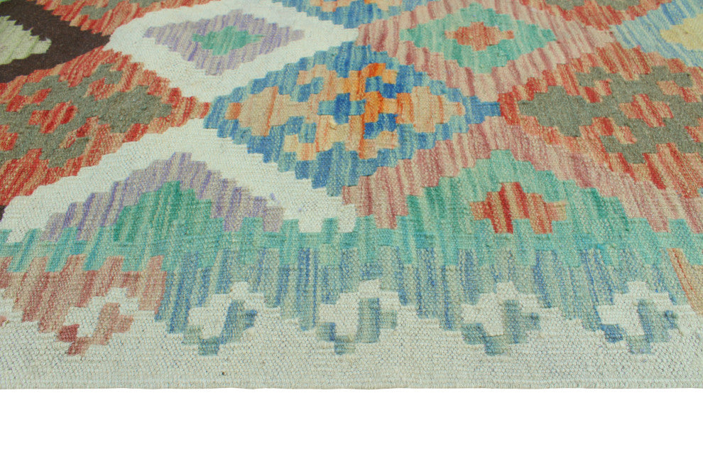 Sun Faded Flatweave Nazhin Rust/Ivory Rug, 5'0x6'8