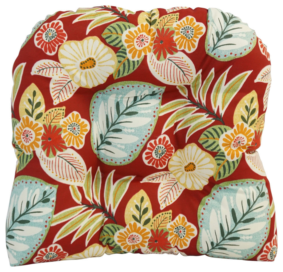 19" U-Shaped Dining Chair Cushions, Set of 2, Marlow Beachside