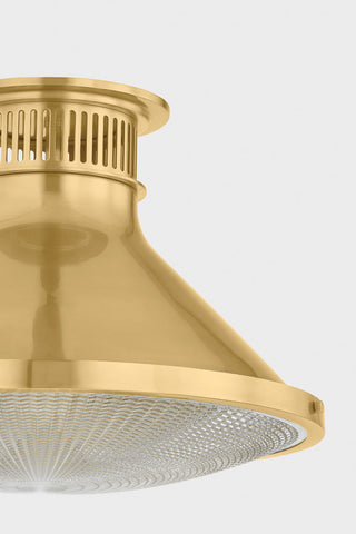 Hudson Valley Lighting Highclere Flush Mount By Mark D. Sikes, Aged Brass