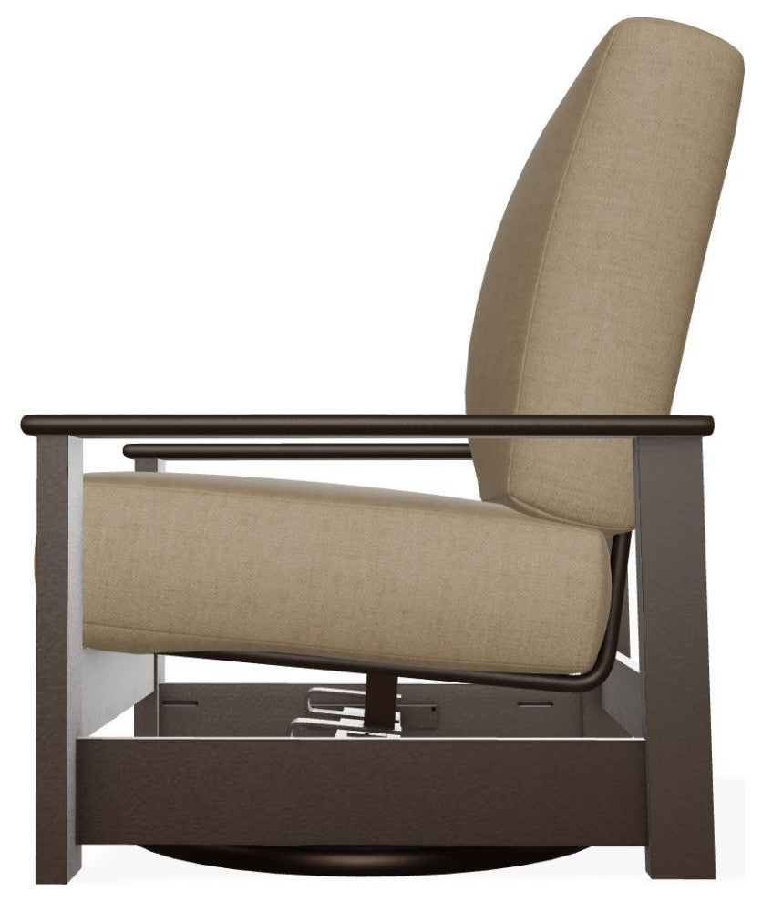 Leeward Deep Seat Outdoor Hidden Swivel Rocker, Wren/Kona