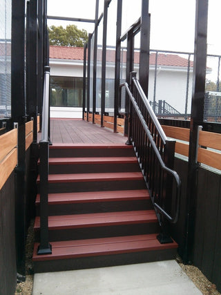 Contractor Deck Railing 8'x36" Aluminum Residential Railing, H Black