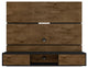 Vernon 62.99 Floating Entertainment Center in Rustic Brown and Black