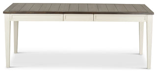 Cayla Table Dark Oak and White