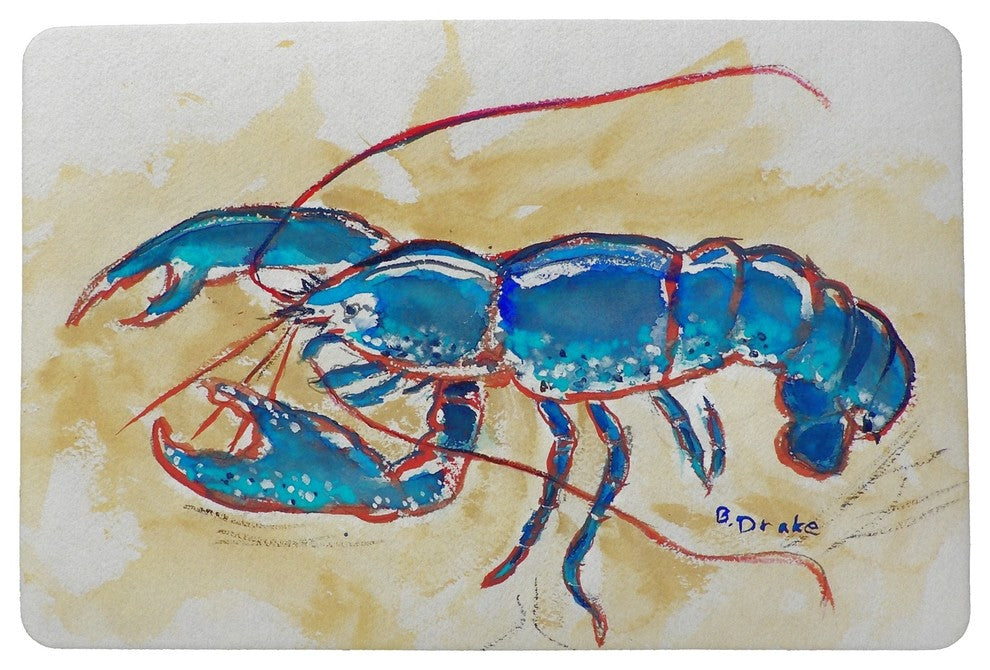 Betsy Drake Blue Lobster Door Mat 30x50