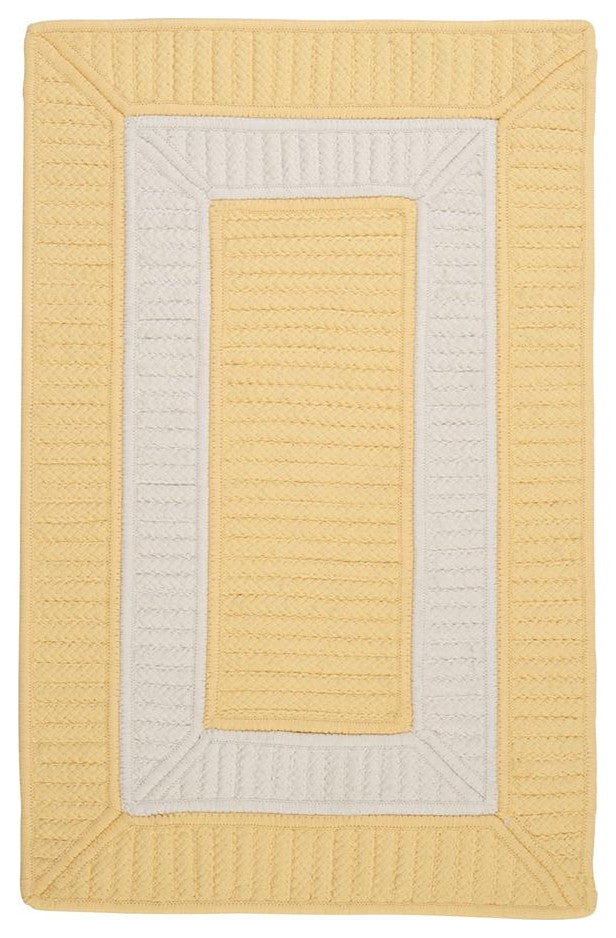 Colonial Mills Rope Walk CB90 Yellow Indoor/Outdoor Area Rug, Rectangular 3'x5'