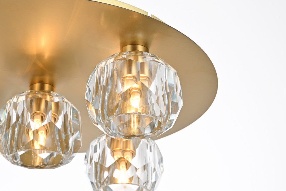 5 Light Ceiling Lamp, Gold